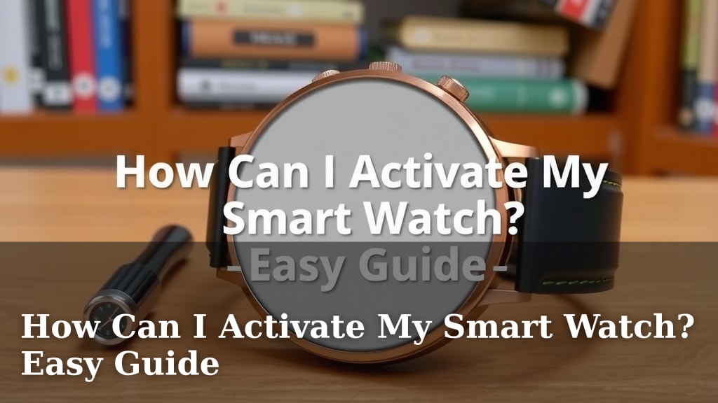 How Can I Activate My Smart Watch? Easy Guide