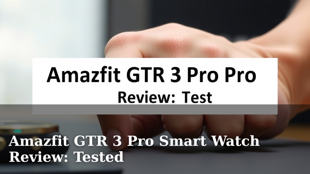 Amazfit GTR 3 Pro Smart Watch Review: Tested