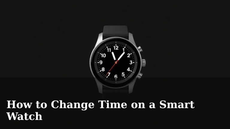 How to Change Time on a Smart Watch