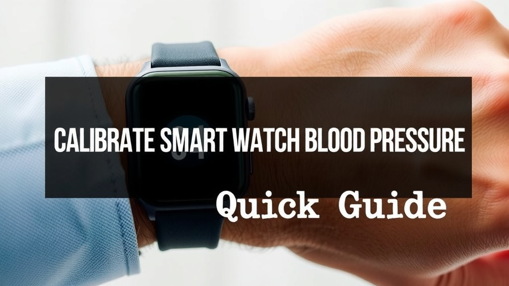 Calibrate Smart Watch Blood Pressure: A Quick Guide
