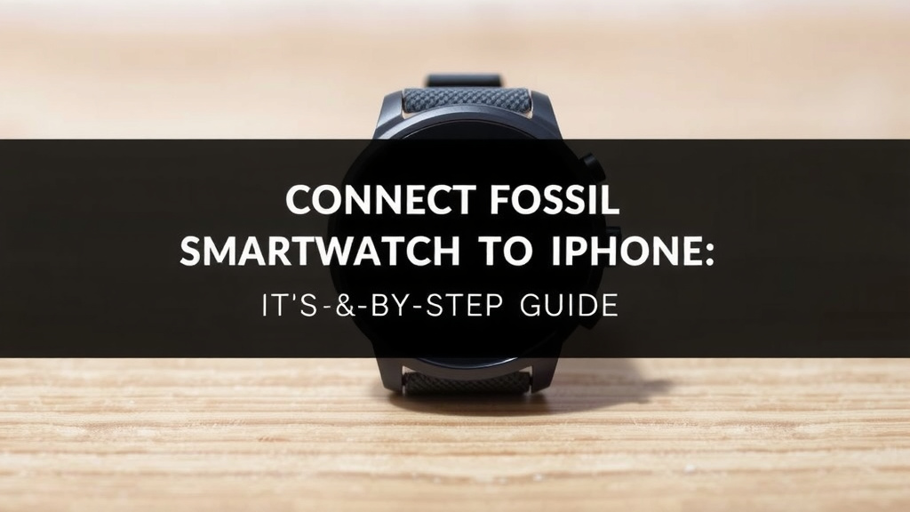 Connect Fossil Smartwatch to iPhone: Step-by-Step Guide