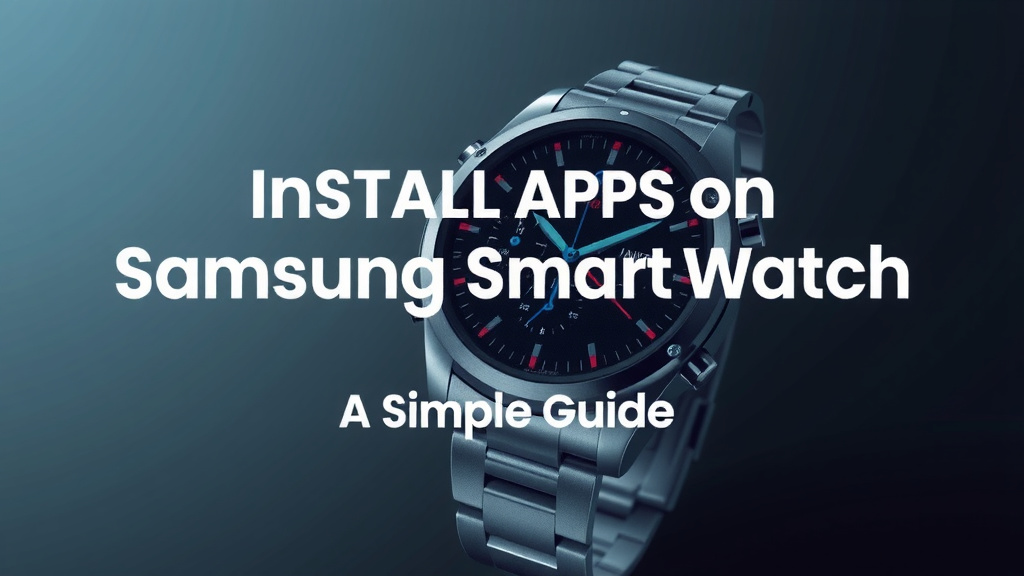 Install Apps on Samsung Smartwatch: A Simple Guide