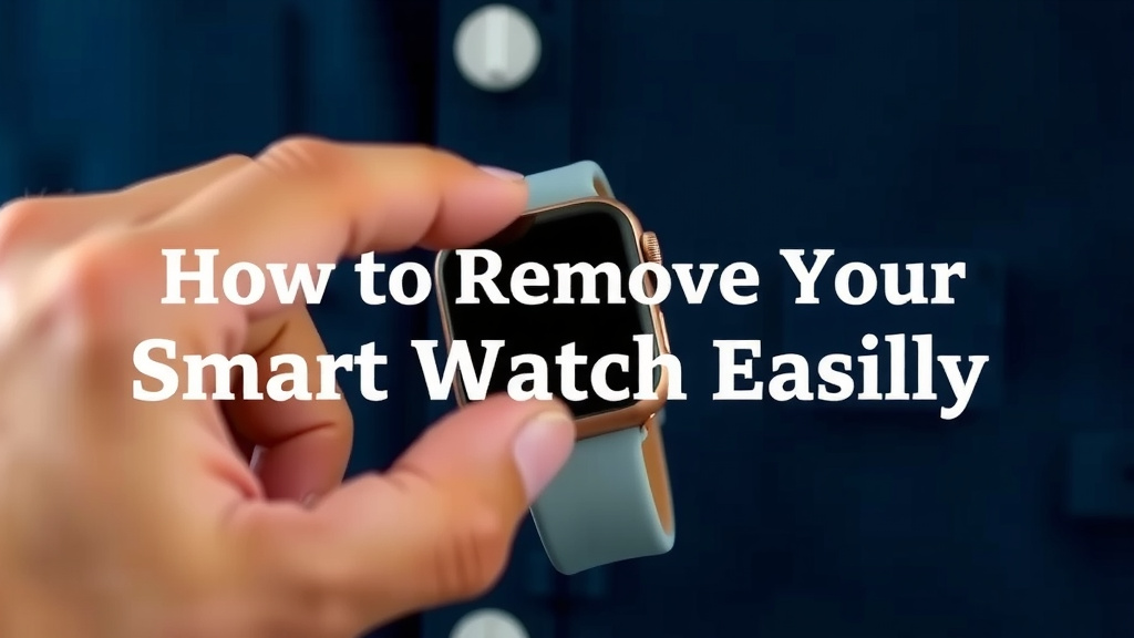 How to Remove Your Smart Watch Band Easily