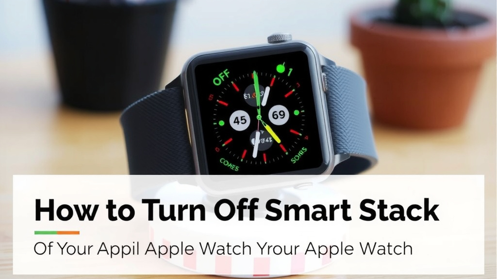 Taking Control: How to Disable Smart Stack on Your Apple Watch