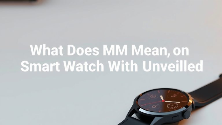 What Does MM Mean on Smartwatches Unveiled