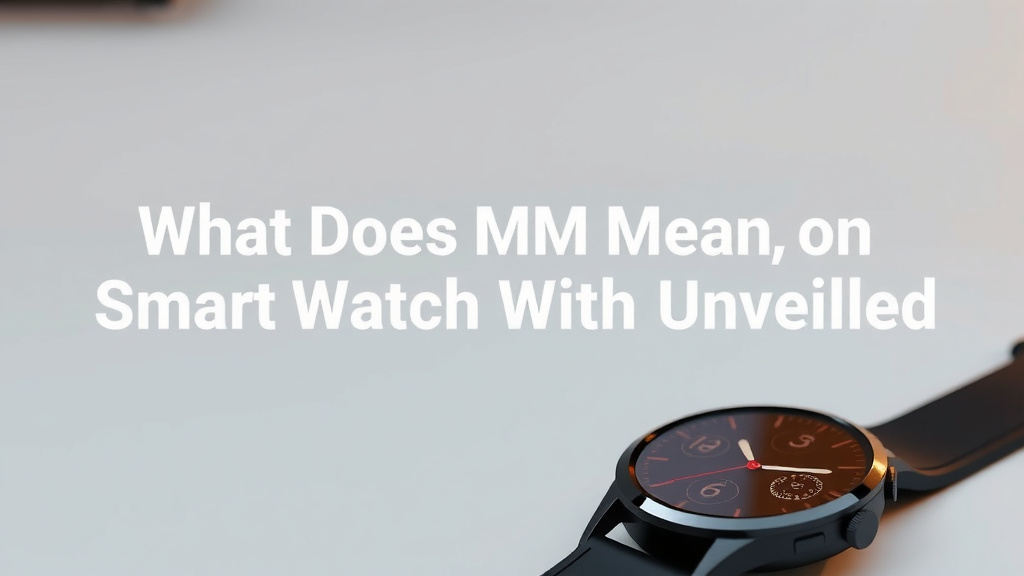 What Does MM Mean on Smartwatches Unveiled